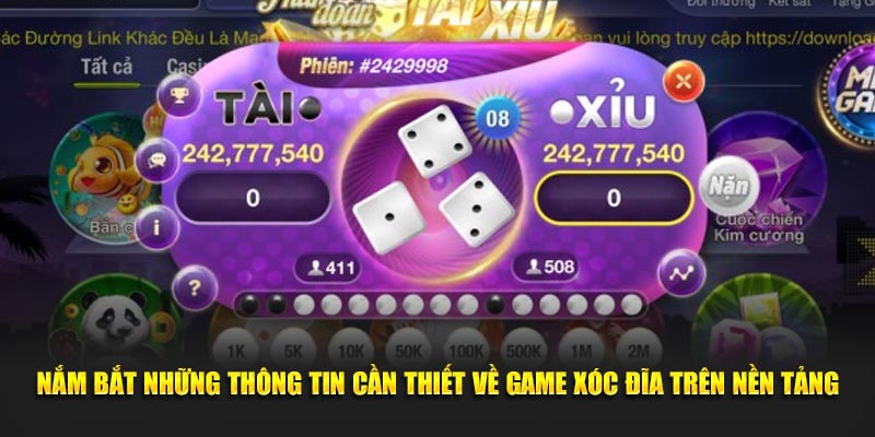 Nắm bắt những thông tin cần thiết về game xóc đĩa trên nền tảng